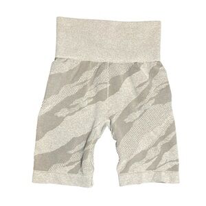 PROZIS ARMY Athleisure Camo Beige Compression Biker Shorts Womens Tight Small